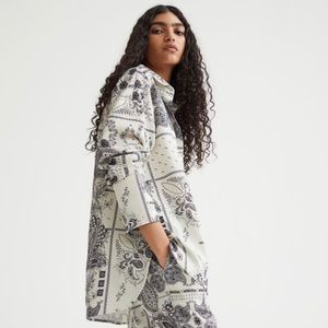 H&M Black and White Button Down Shirt